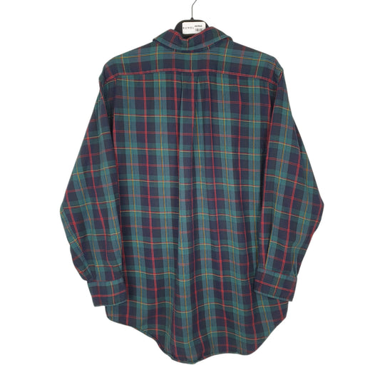 Mens Green L.L.Bean Vintage 1980s Rangely Flannel  Shirt