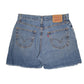 Mens Blue Levis 599 Baggy Cut Offs  Shorts