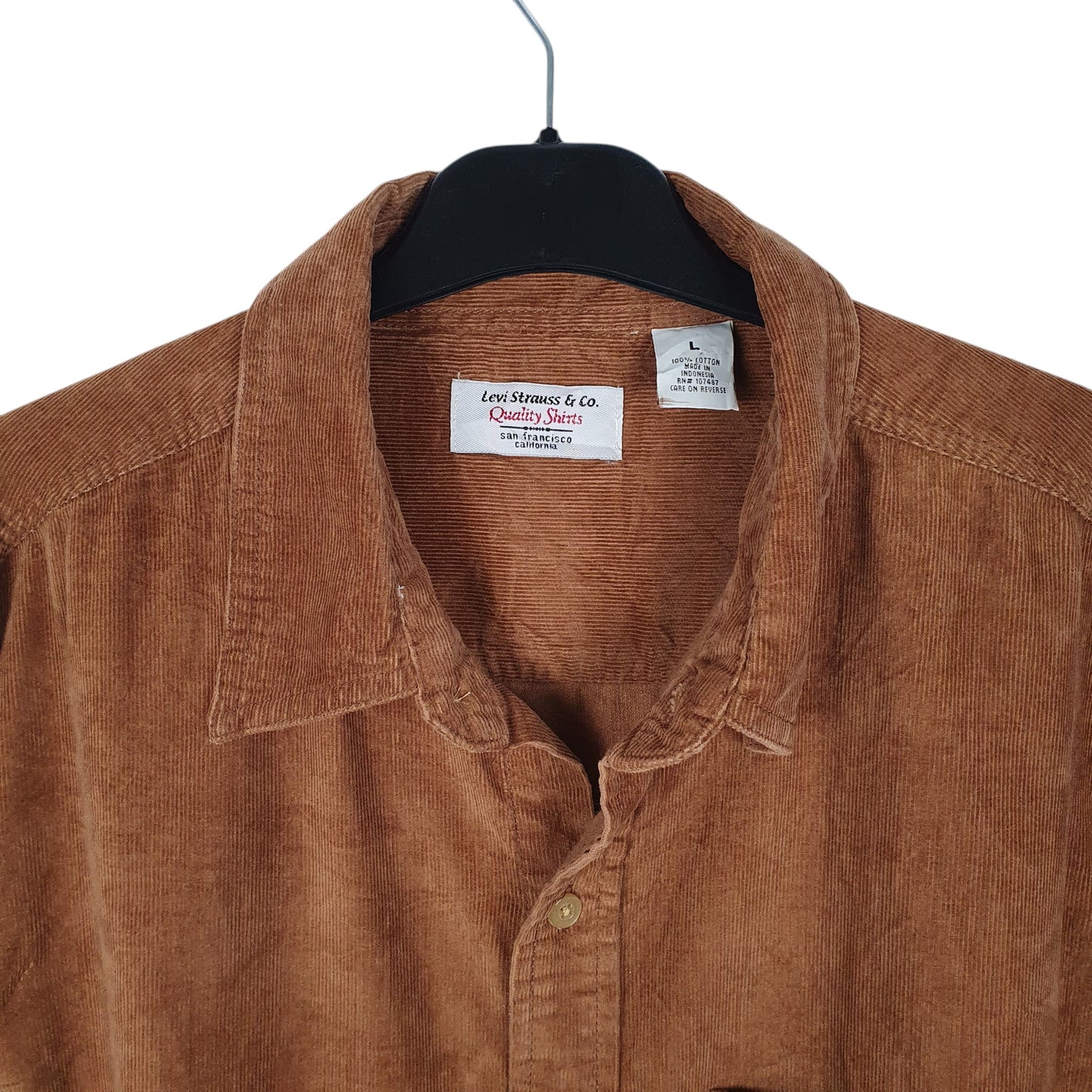Mens Brown Levis Corduroy  Shirt