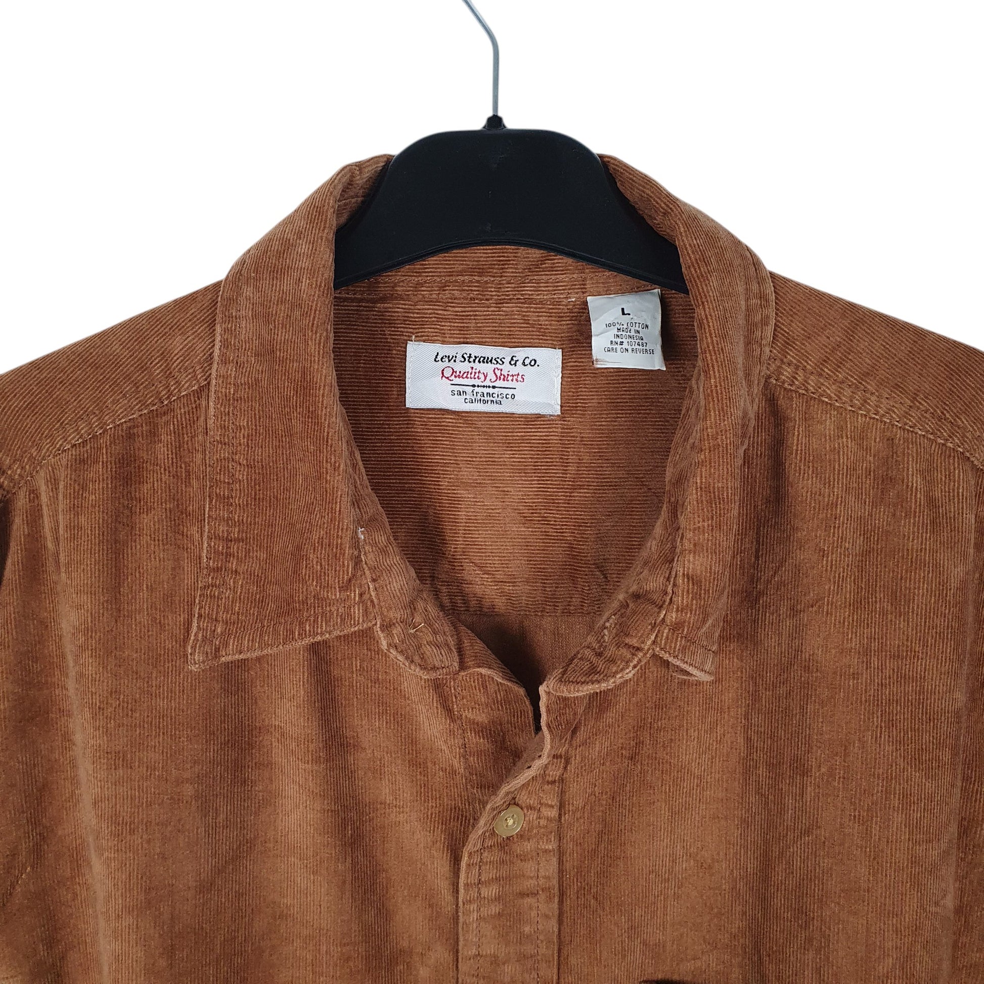 Mens Brown Levis Corduroy  Shirt