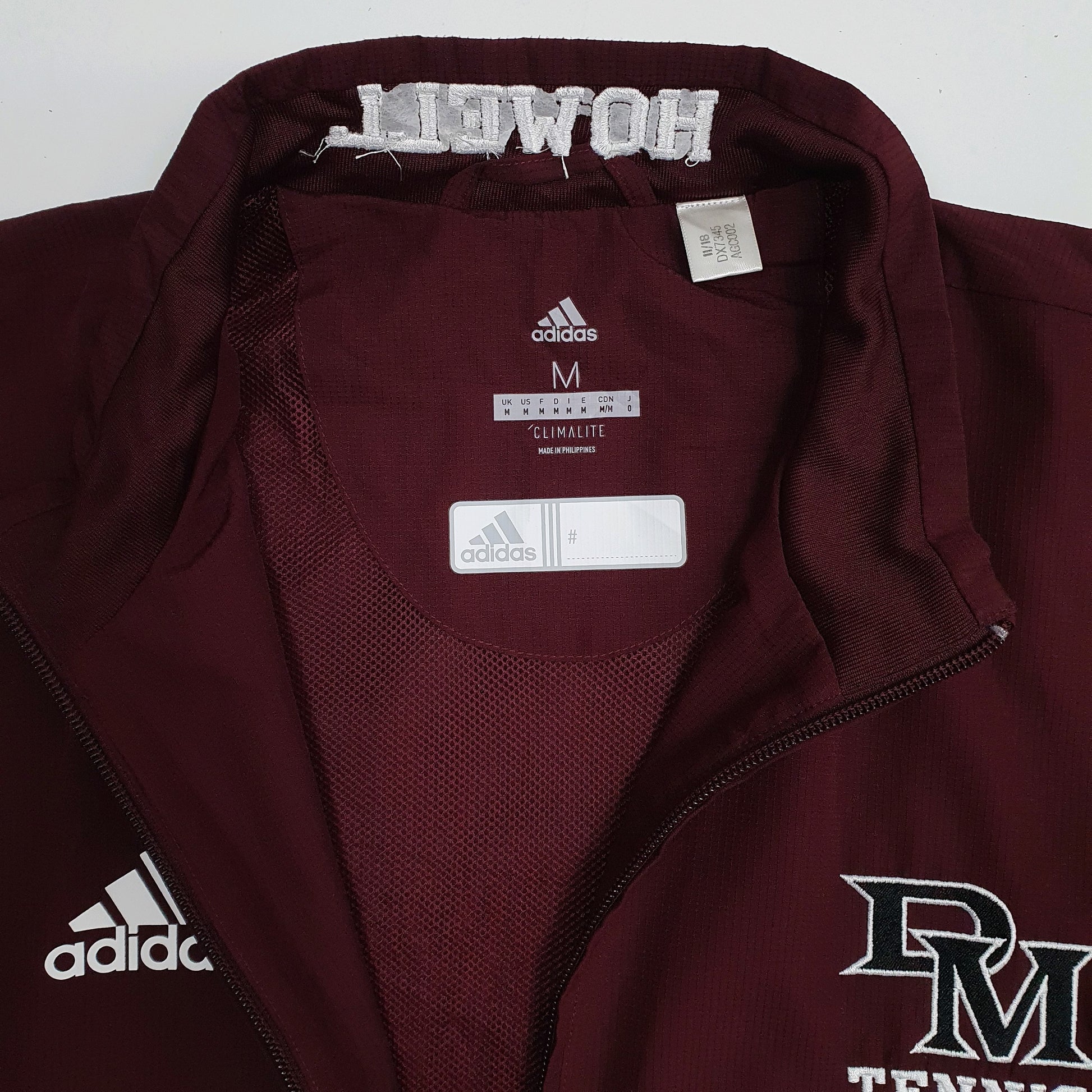 Mens Burgundy Adidas DM Tennis  Coat