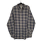 Mens Navy L.L.Bean Flannel Long Sleeve Shirt