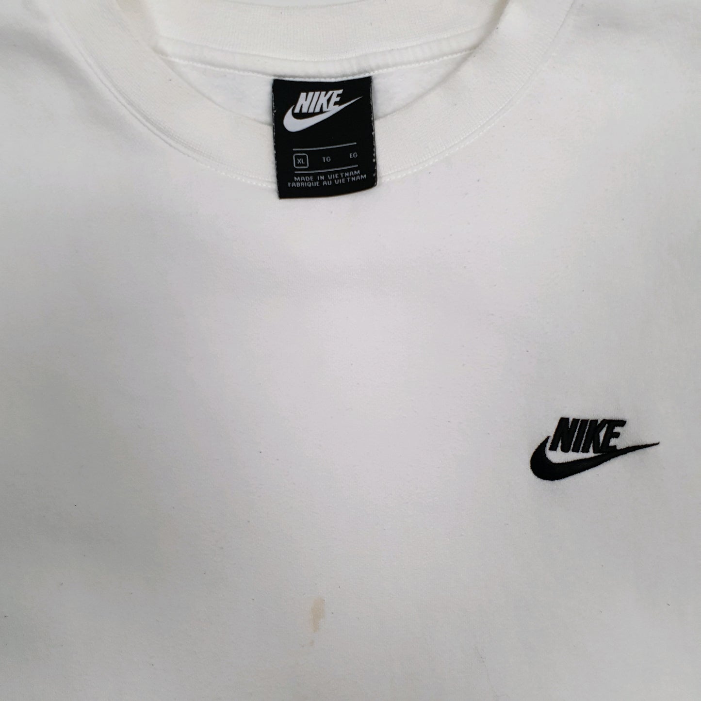 Mens White Nike  Crewneck Jumper