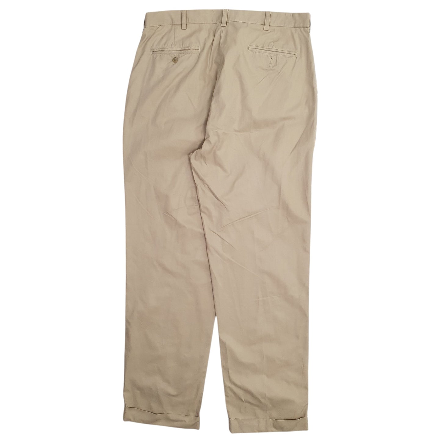 Mens Beige Polo Ralph Lauren Hammond Pleated Vintage 90s  Trousers