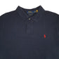 Mens Navy Polo Ralph Lauren Custom Slim Fit  Polo Shirt