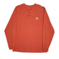 Mens Orange Carhartt Henley Long Sleeve T Shirt