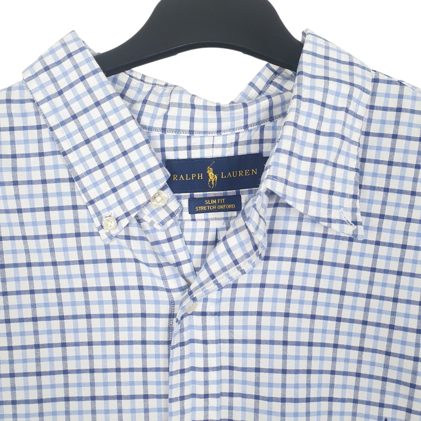 Mens Blue Ralph Lauren Stretch Oxford  Shirt