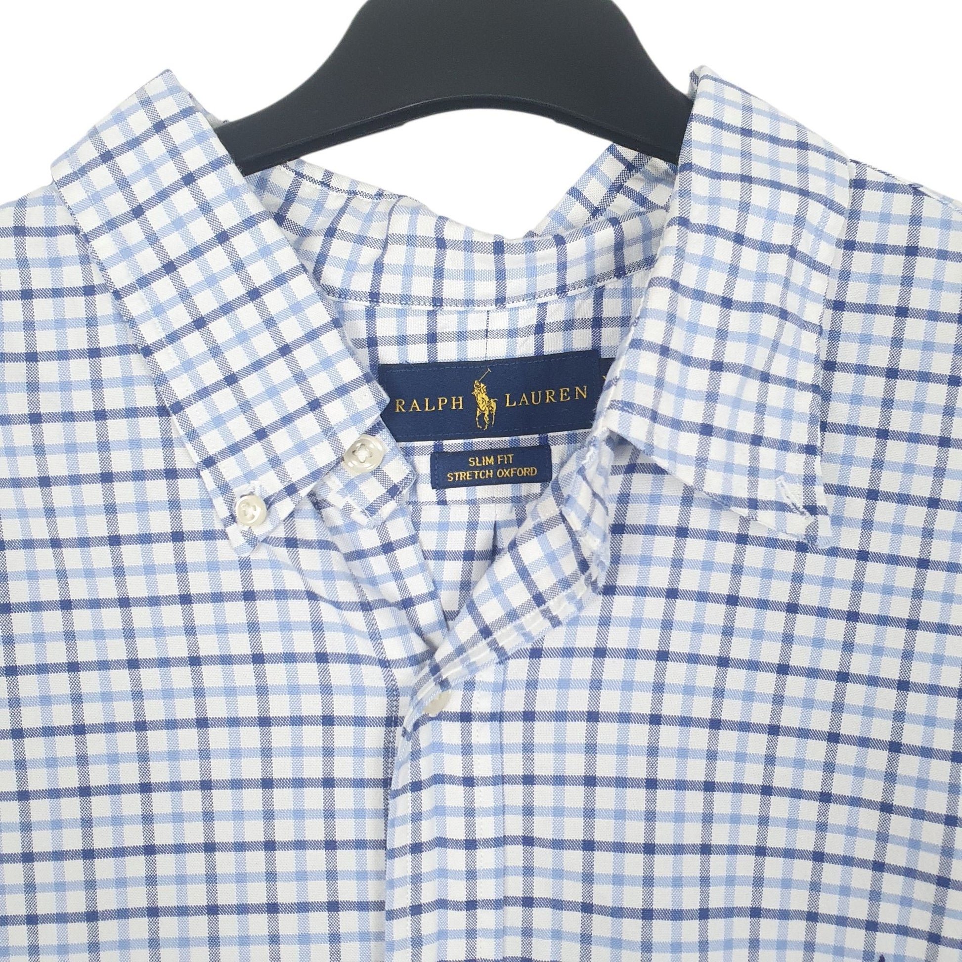 Mens Blue Ralph Lauren Stretch Oxford  Shirt