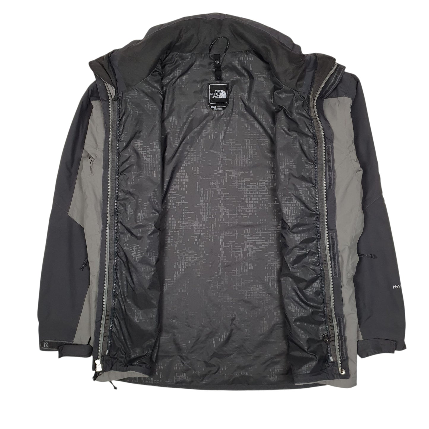 Mens Grey The North Face Hyvent Hoodie Coat