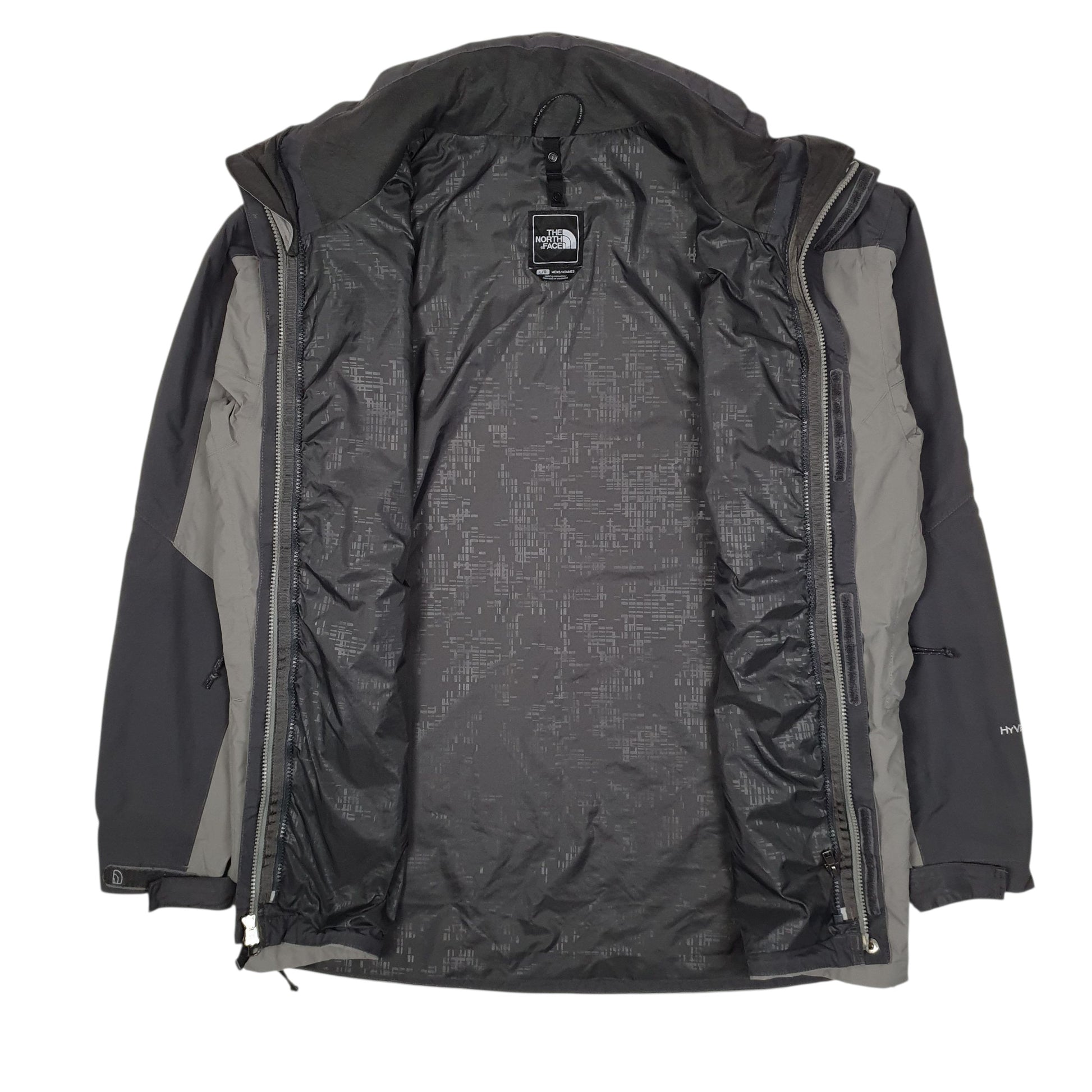 Mens Grey The North Face Hyvent Hoodie Coat