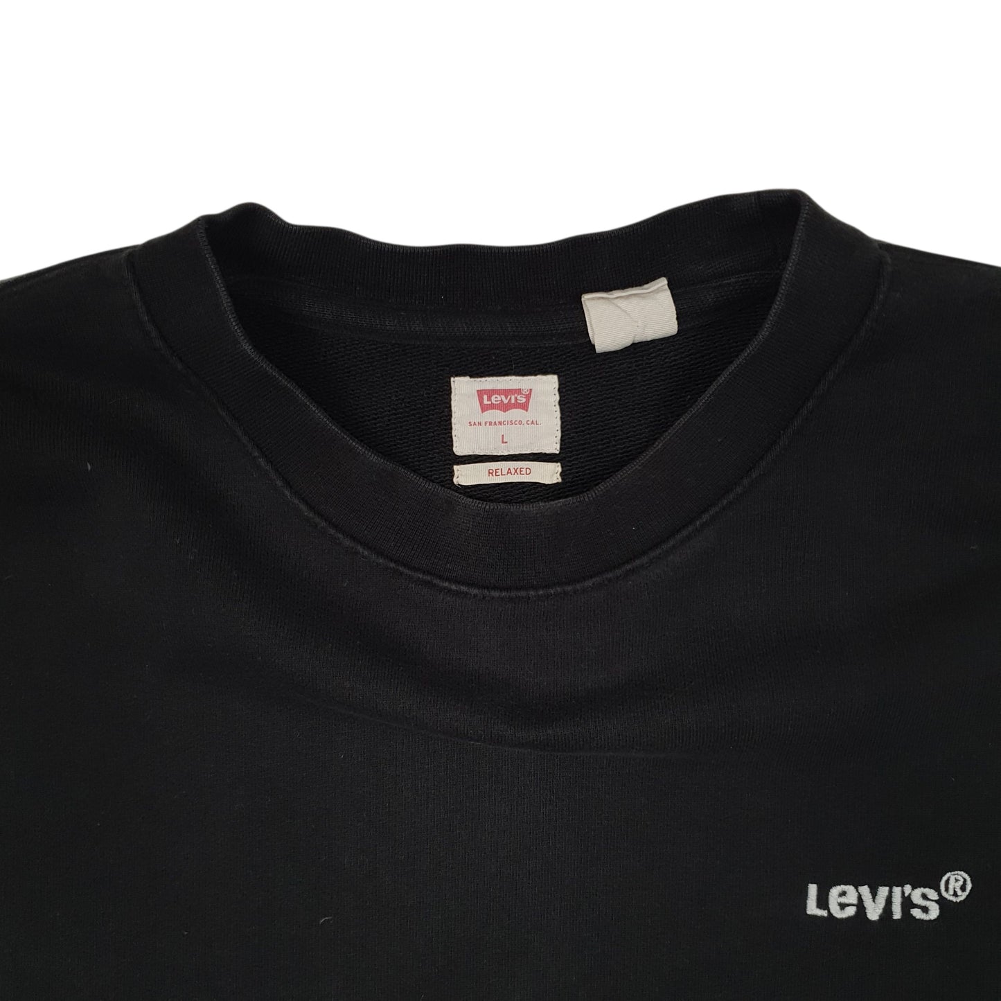 Mens Black Levis  Crewneck Jumper