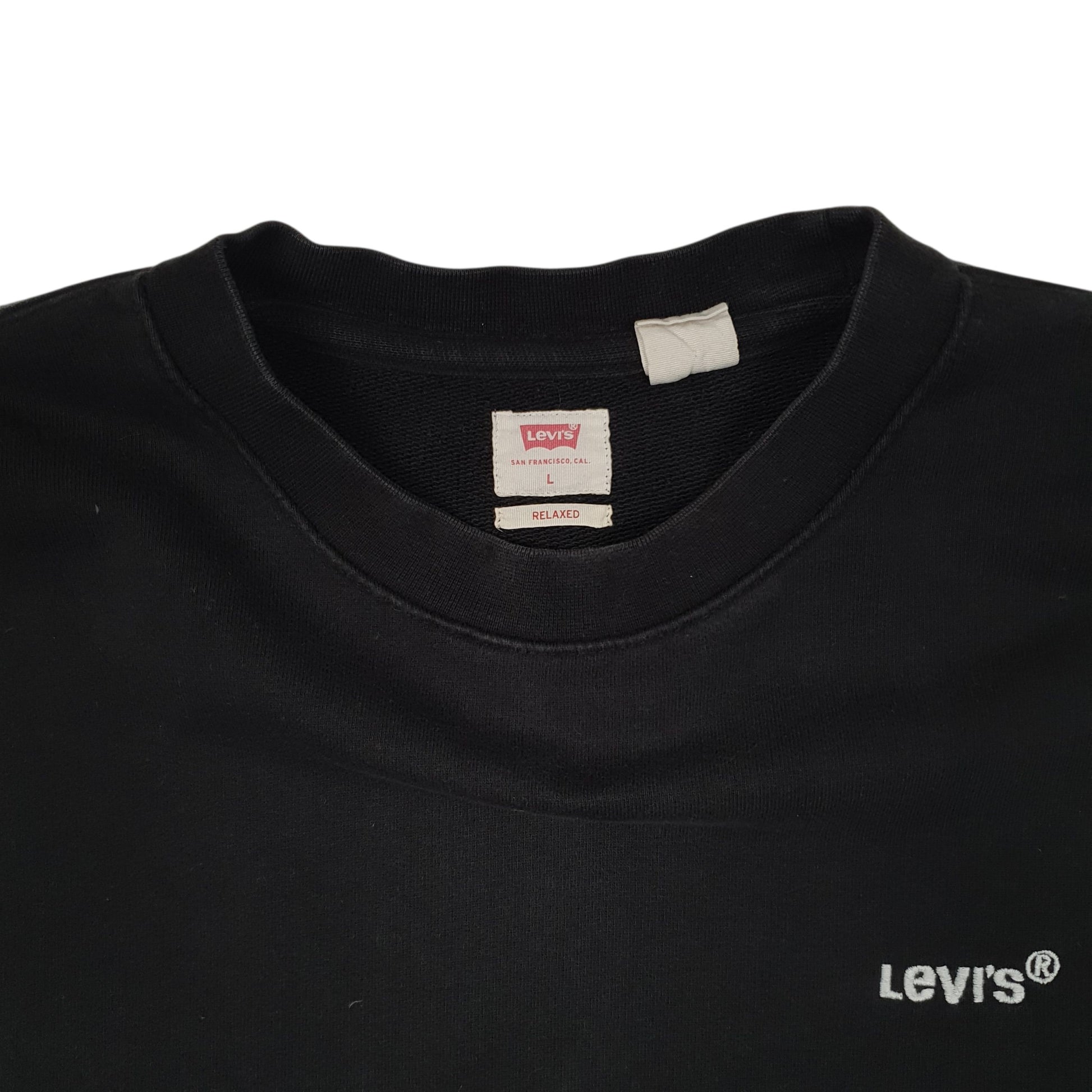 Mens Black Levis  Crewneck Jumper