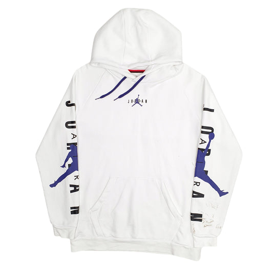 Mens White Nike Air Jordan Basketball Hoodie Jumper
