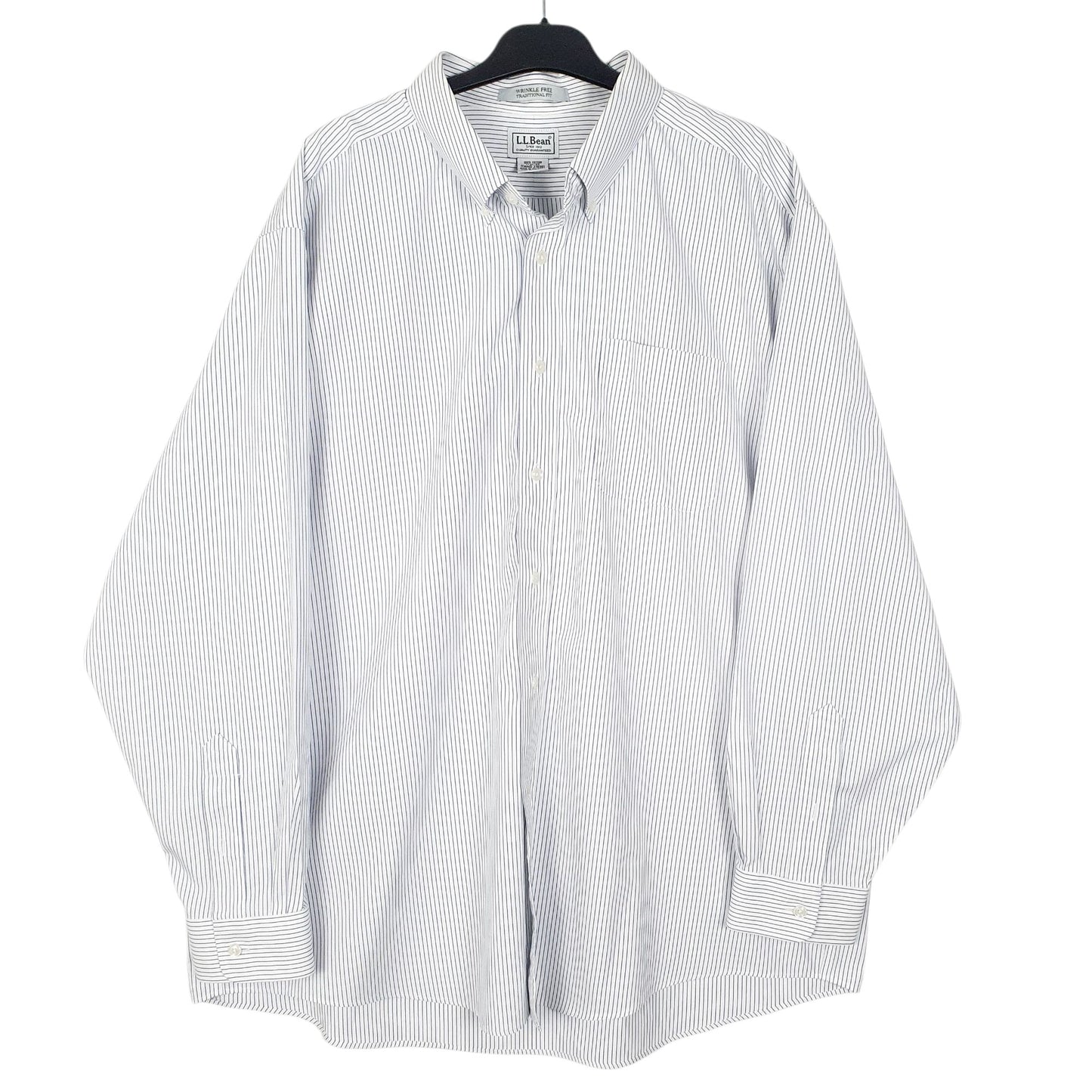Mens White L.L.Bean  Long Sleeve Shirt