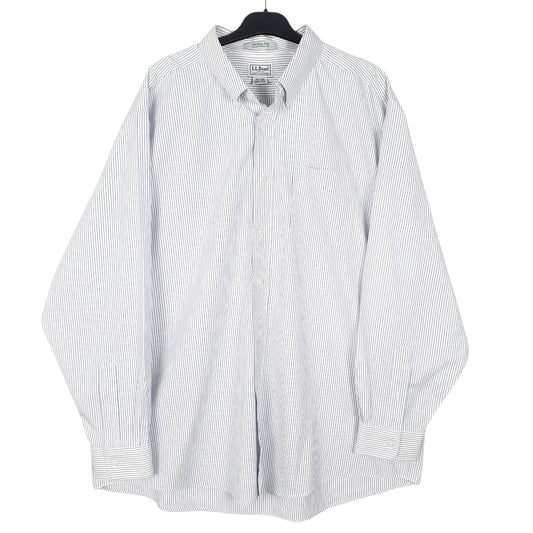 Mens White L.L.Bean  Long Sleeve Shirt