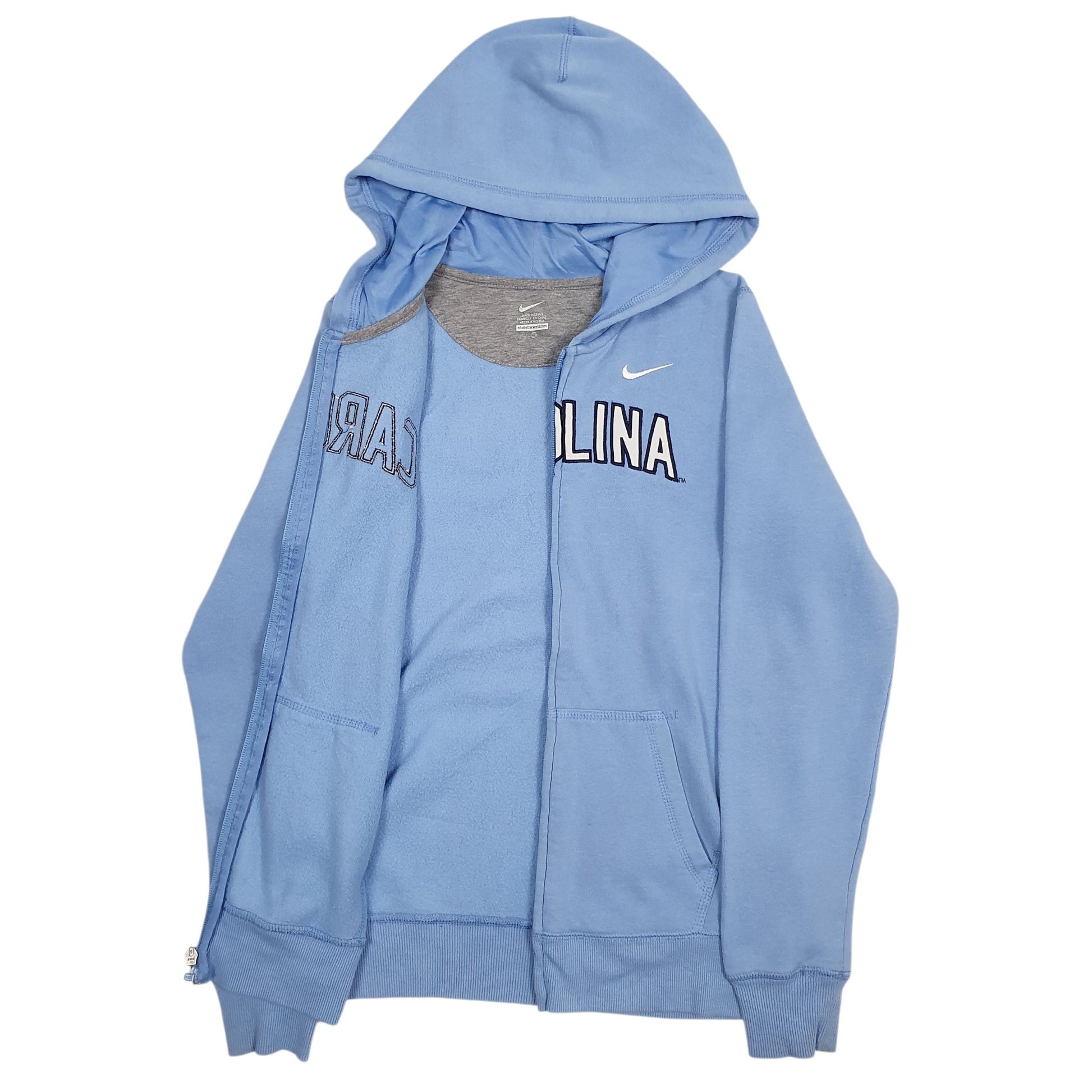 Womens Blue Nike Carolina Full Zip Jumper