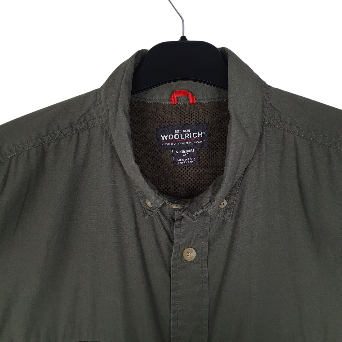 Mens Green Woolrich Hiking Walking  Shirt
