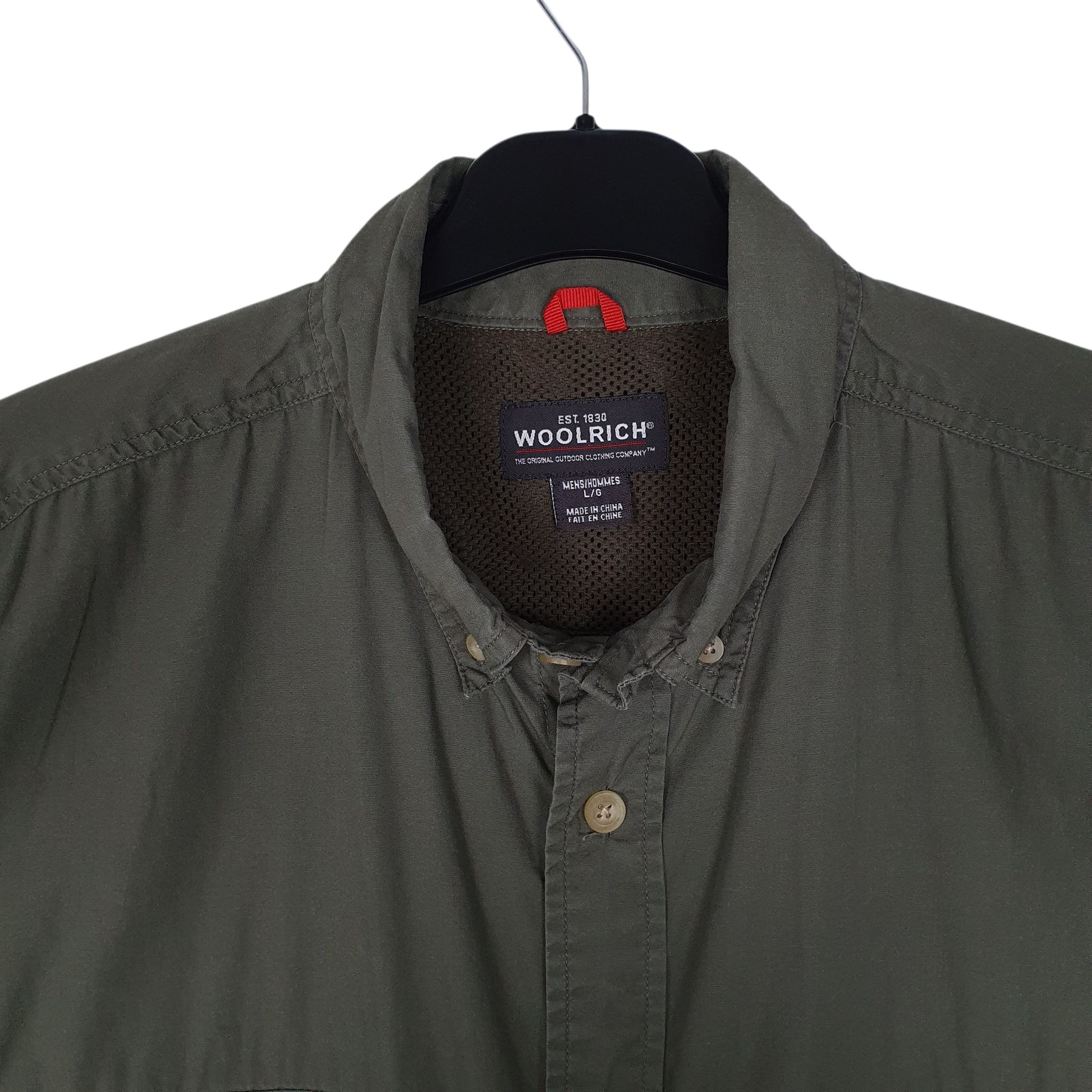 Mens Green Woolrich Hiking Walking  Shirt
