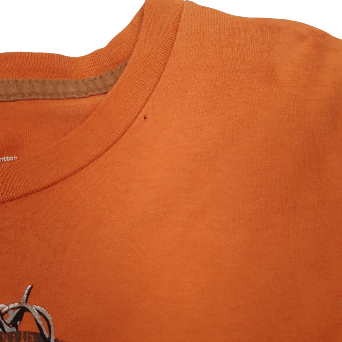 Mens Orange Carhartt Spellout  T Shirt