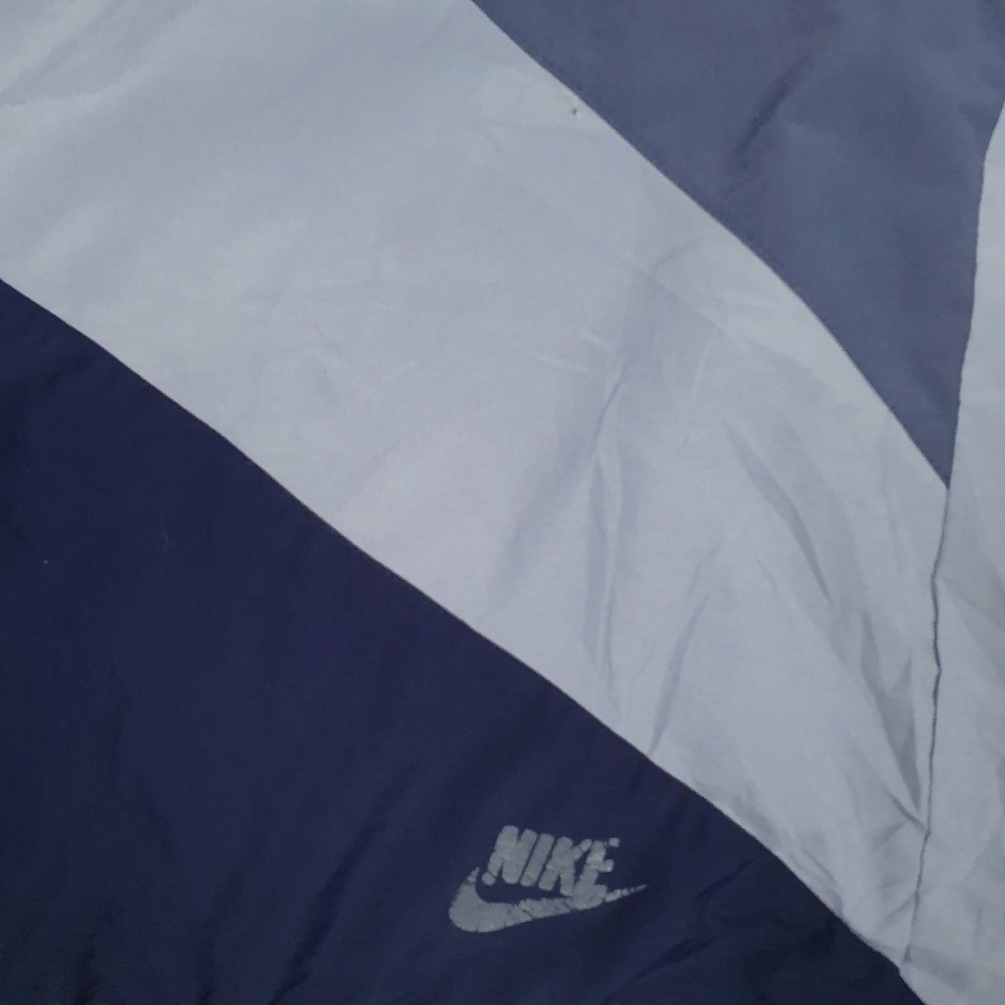 Mens Blue Nike Vintage 00s Spellout Full Zip Coat