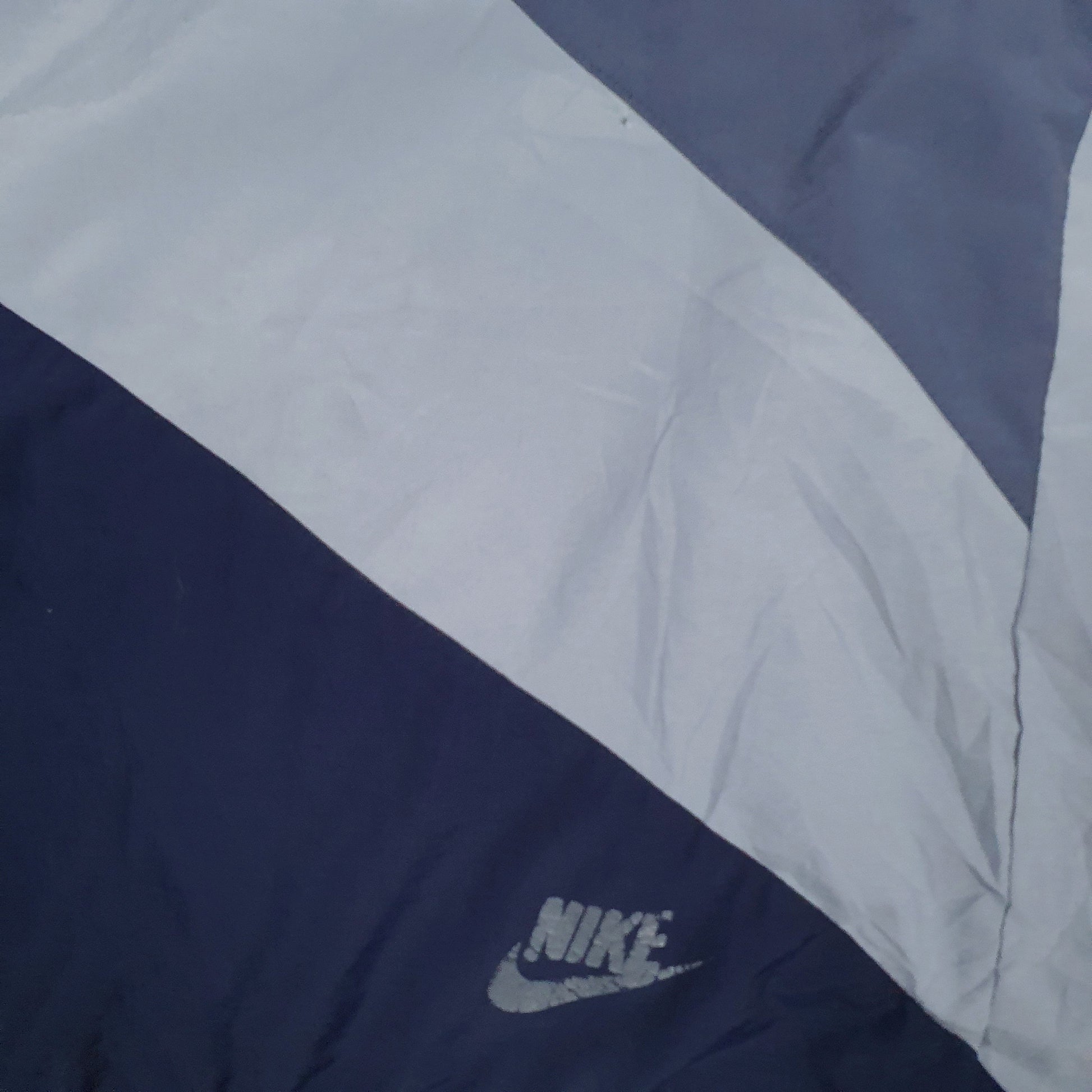 Mens Blue Nike Vintage 00s Spellout Full Zip Coat