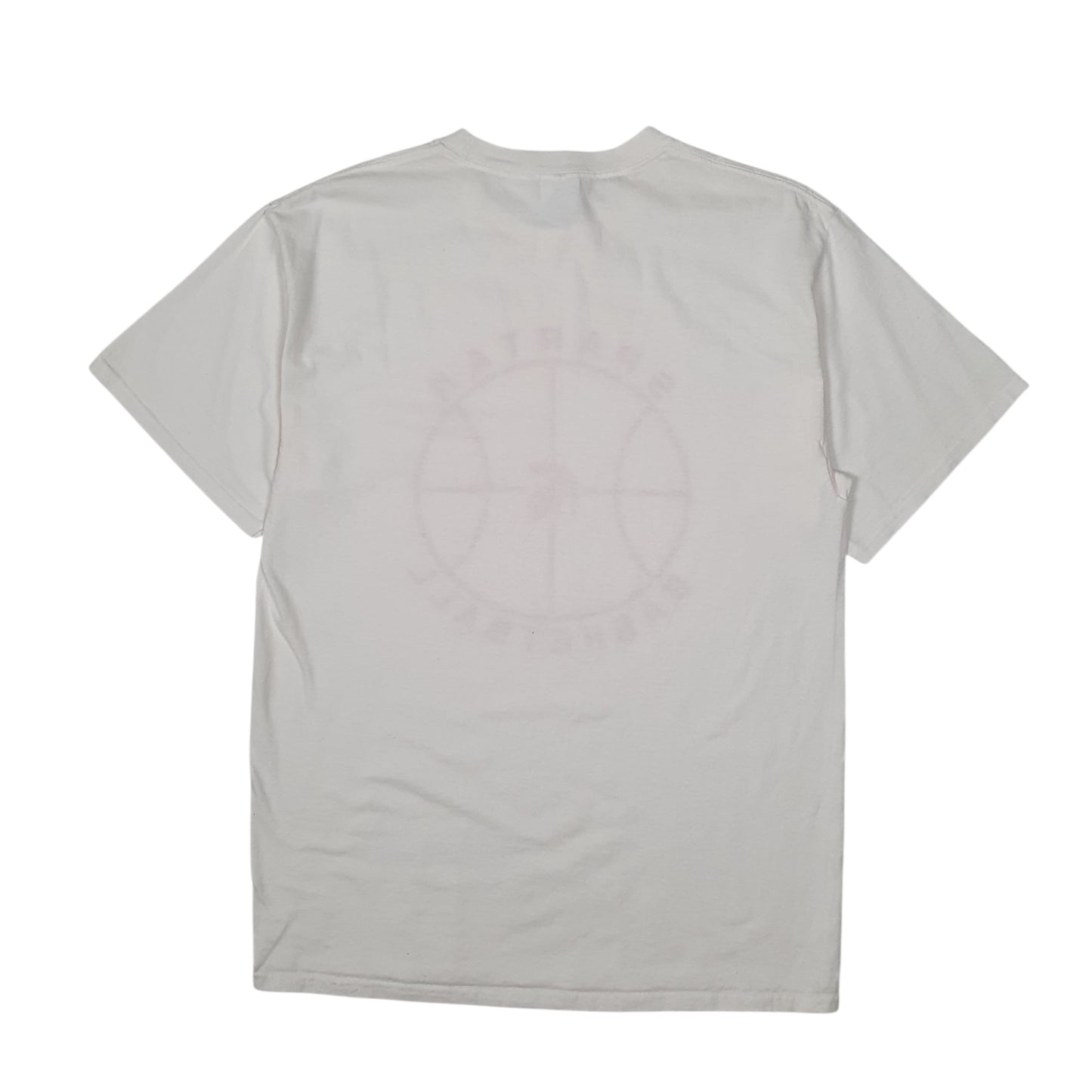 Mens White Port & Company Spartans Basketball  T Shirt