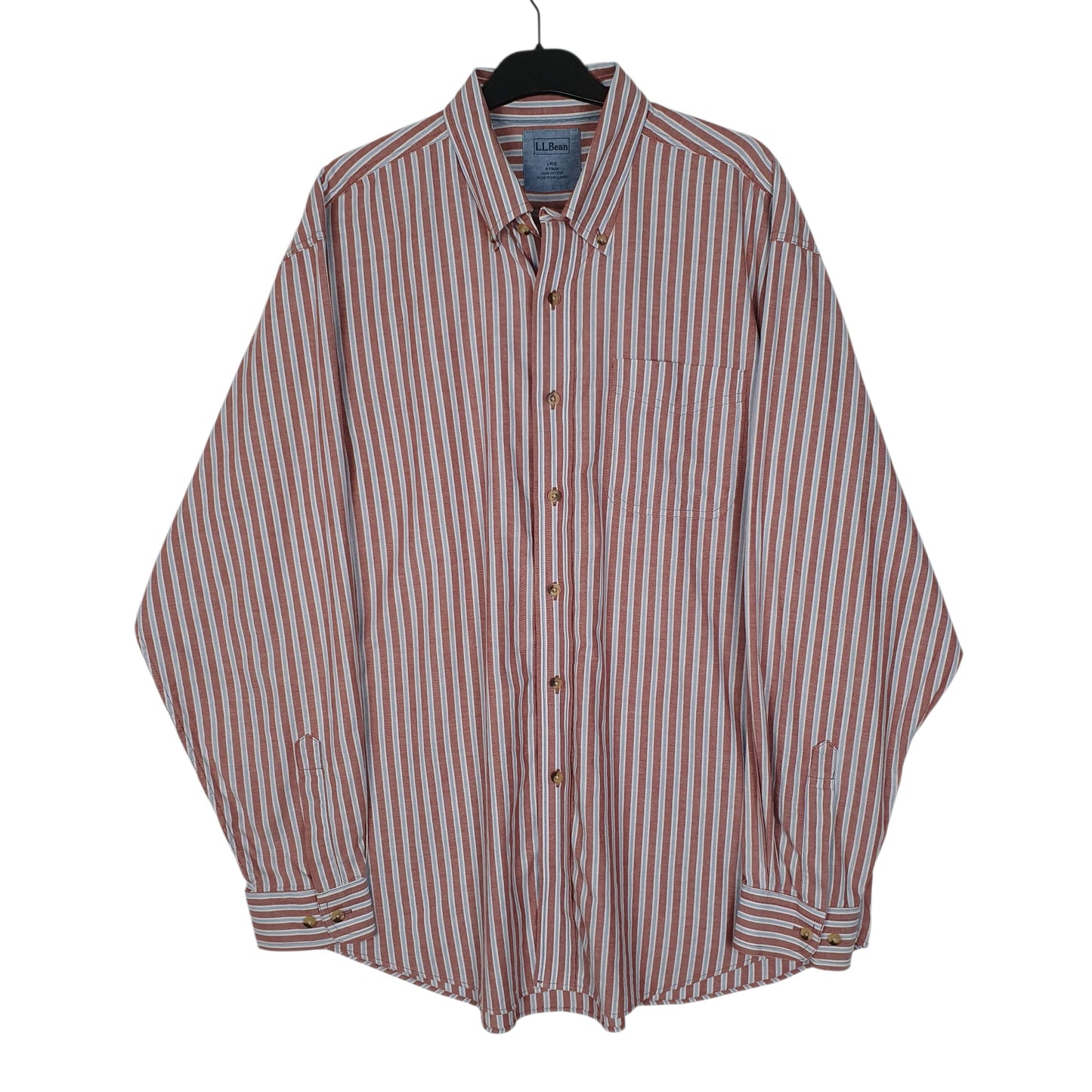 Mens Burgundy L.L.Bean  Long Sleeve Shirt