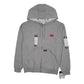 Mens Grey Dickies Hoodie Full Zip Jumper