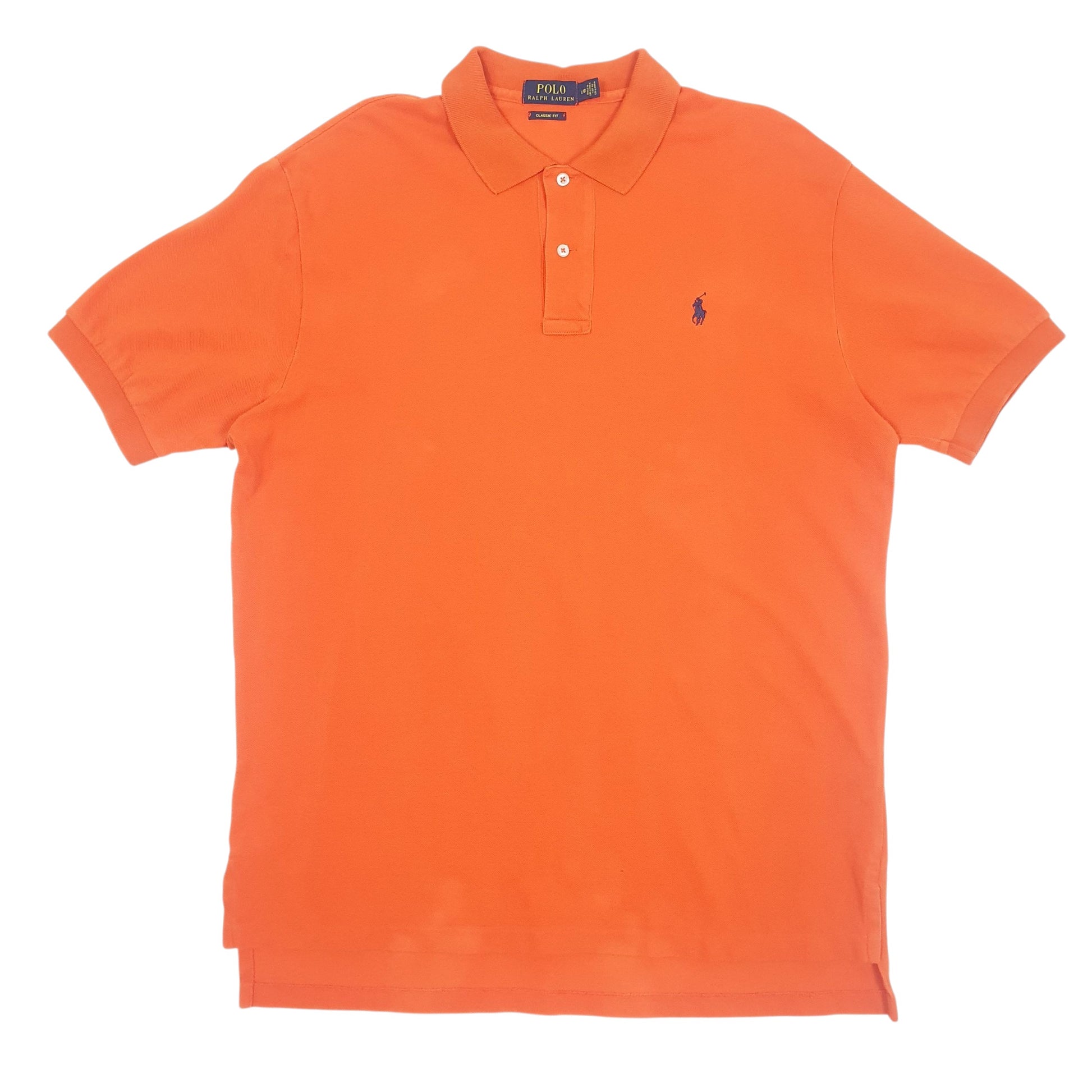 Mens Orange Polo Ralph Lauren Classic Fit Short Sleeve Polo Shirt