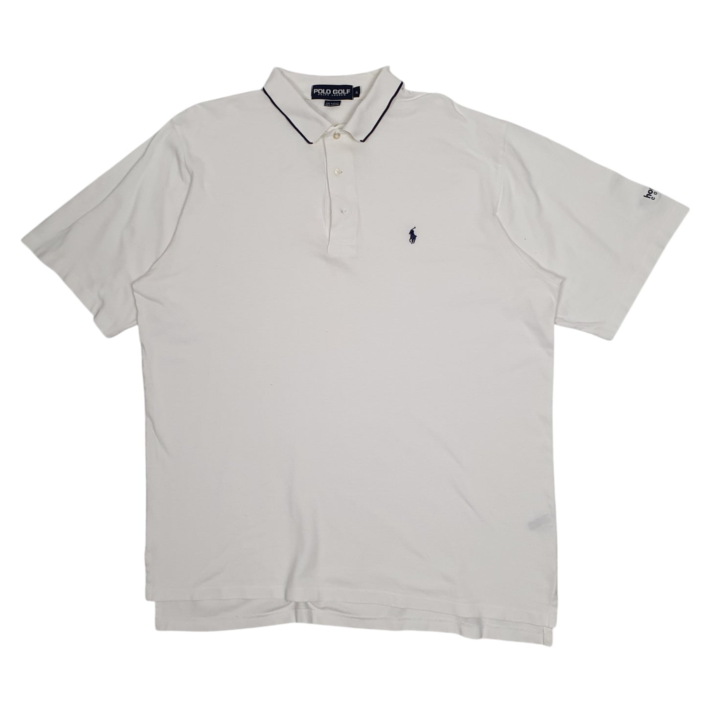 Mens White Polo Ralph Lauren Golf Short Sleeve Polo Shirt