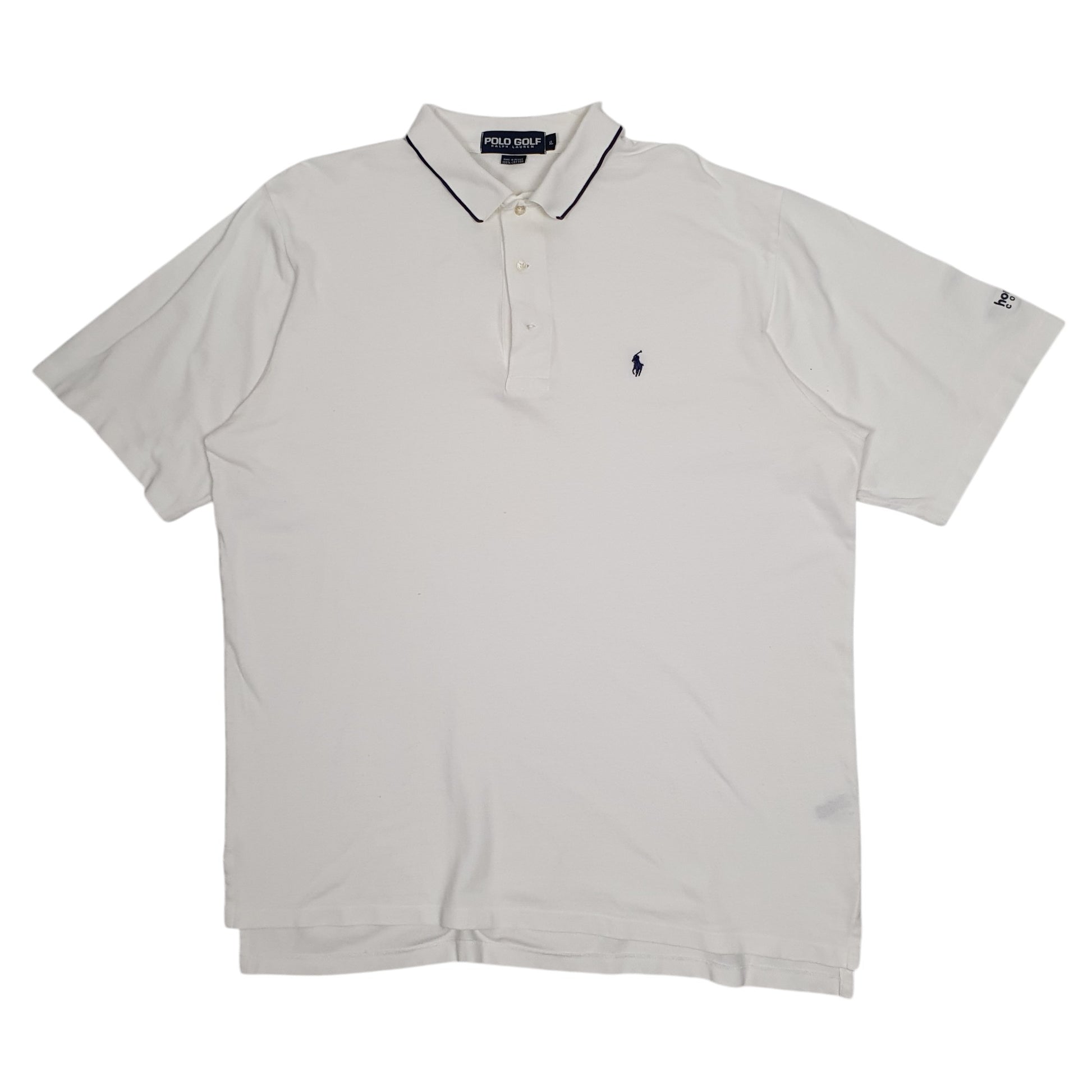 Mens White Polo Ralph Lauren Golf Short Sleeve Polo Shirt