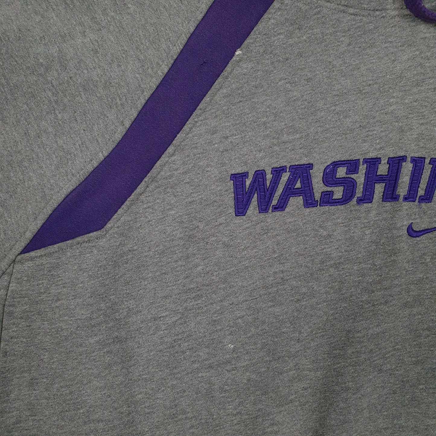 Mens Grey Nike Vintage 90s Washington Team Hoodie Jumper