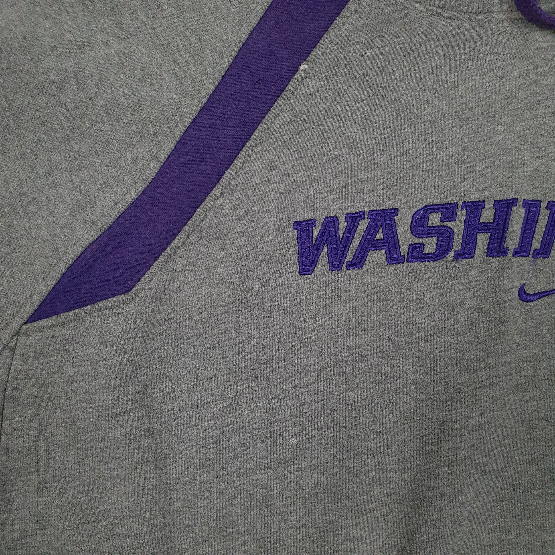 Mens Grey Nike Vintage 90s Washington Team Hoodie Jumper