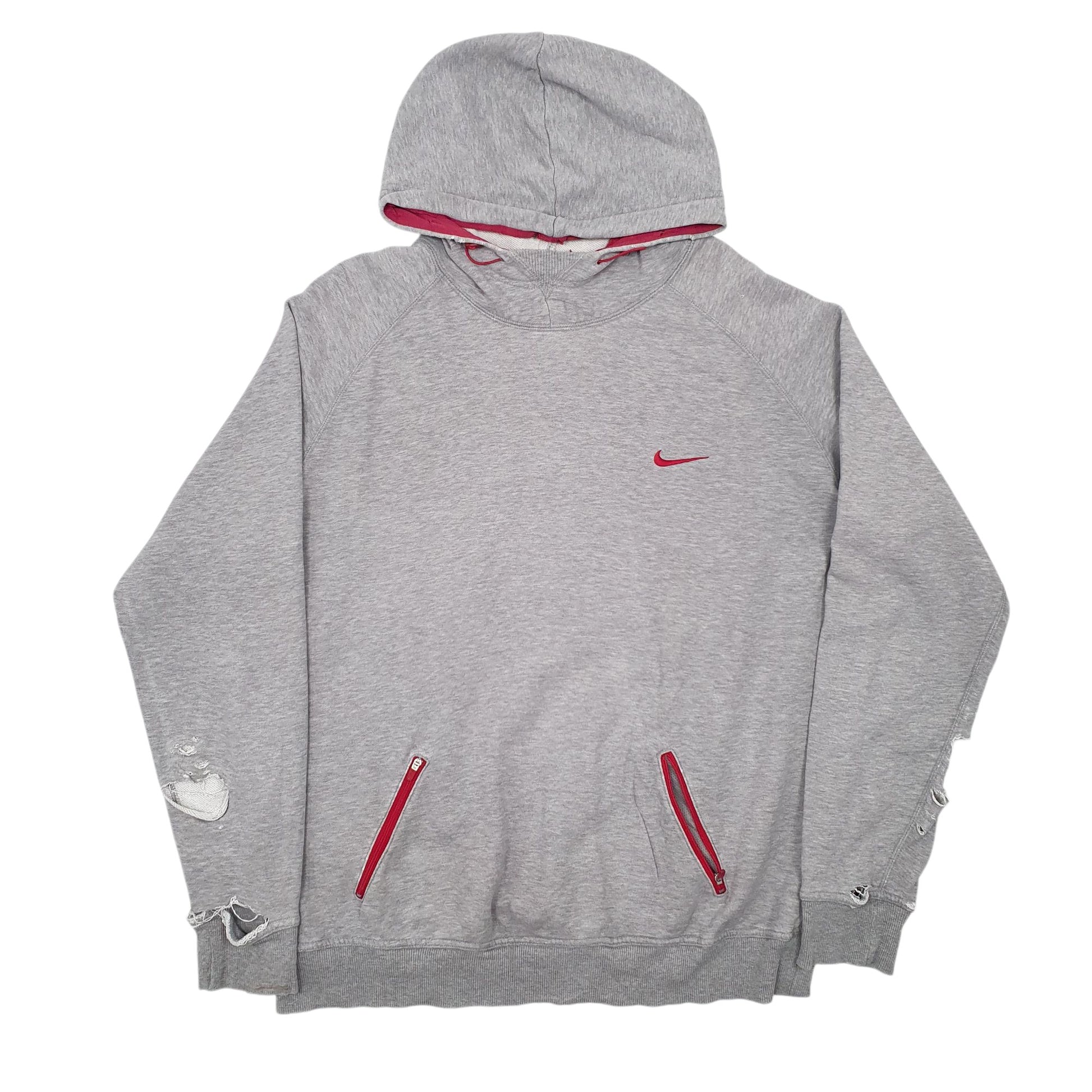Mens Grey Nike Vintage Hoodie Jumper