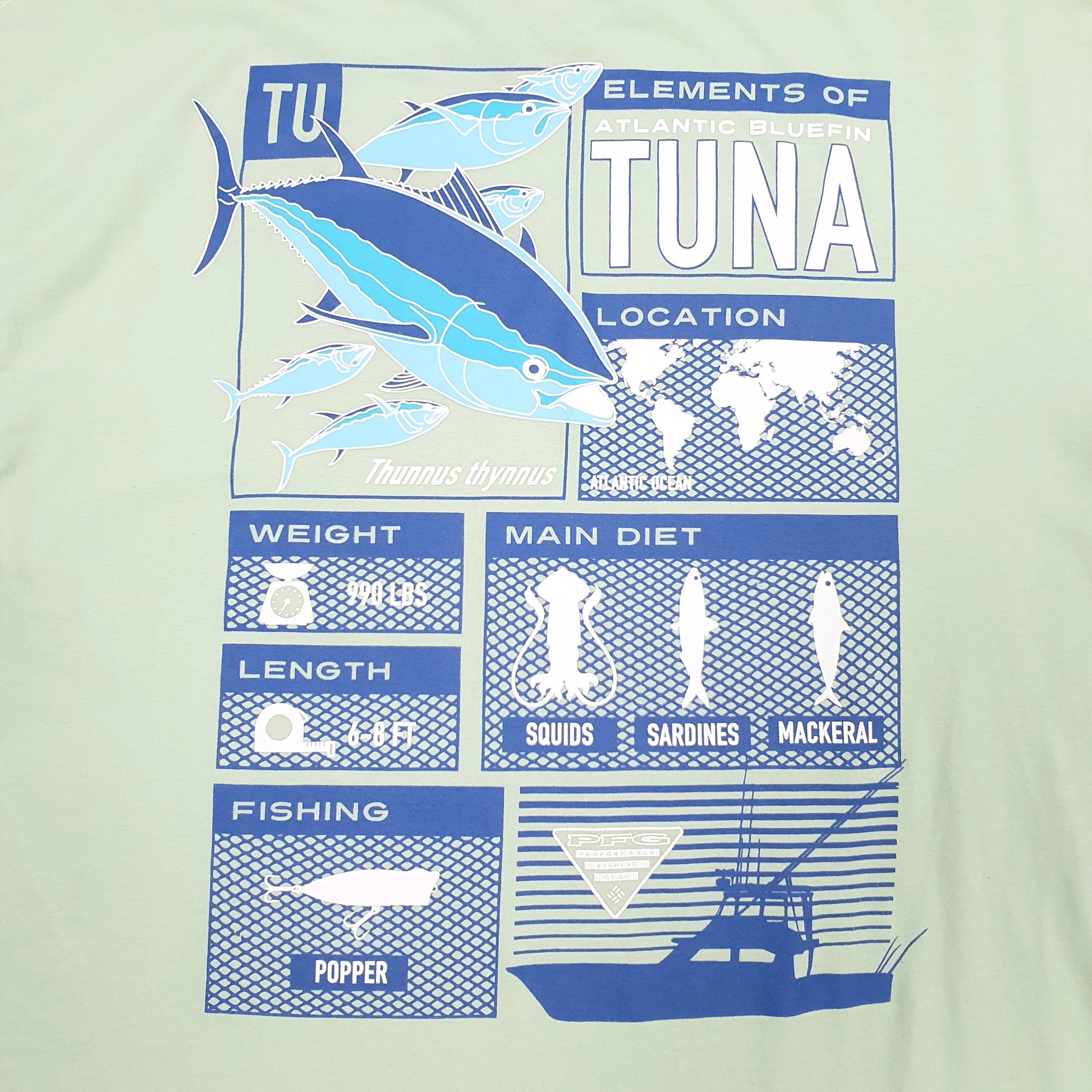 Mens Green Columbia Sportswear Company PFG  T Shirt