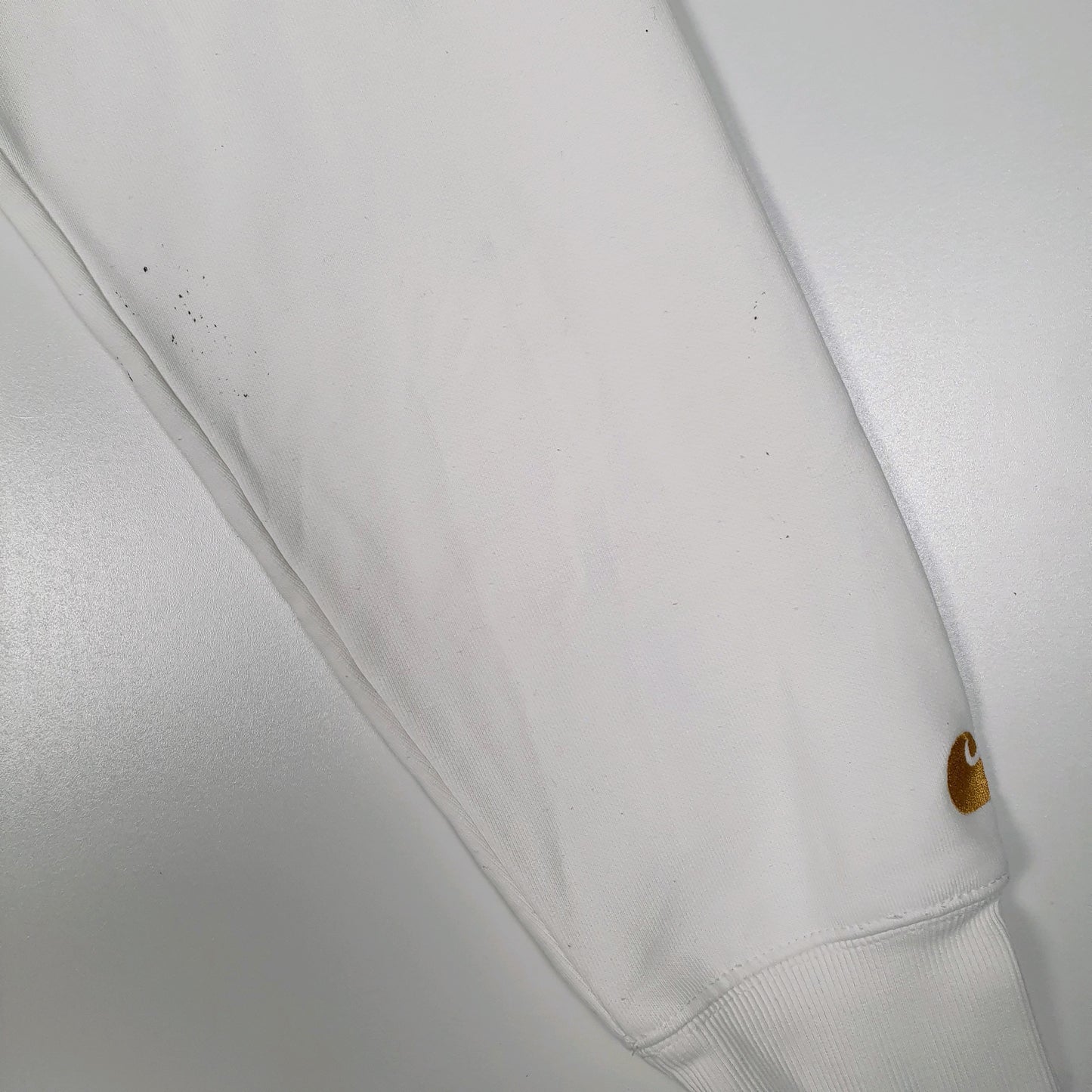 Mens White Carhartt  Quarter Zip Jumper