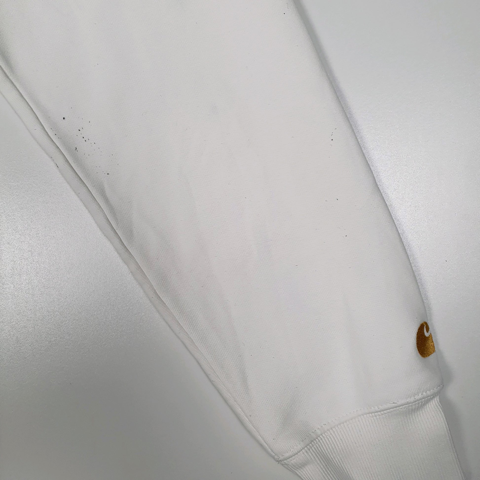 Mens White Carhartt  Quarter Zip Jumper