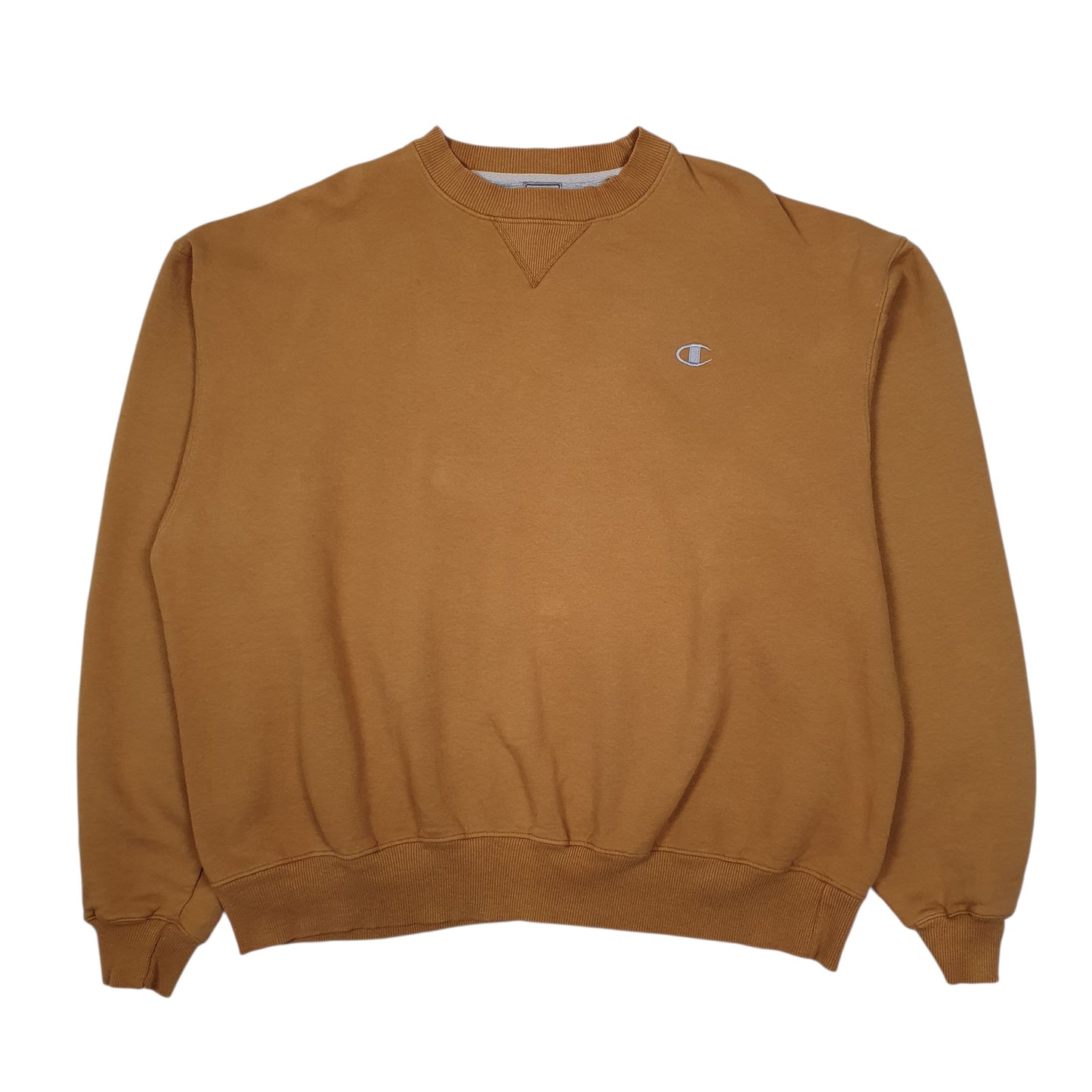 Mens Tan Champion  Crewneck Jumper