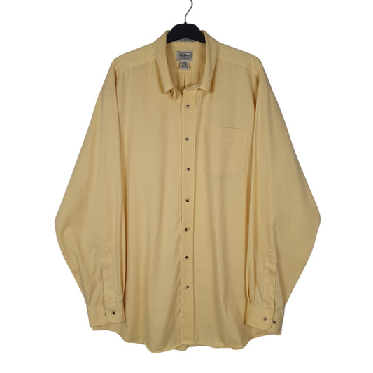 Mens Yellow L.L.Bean  Long Sleeve Shirt