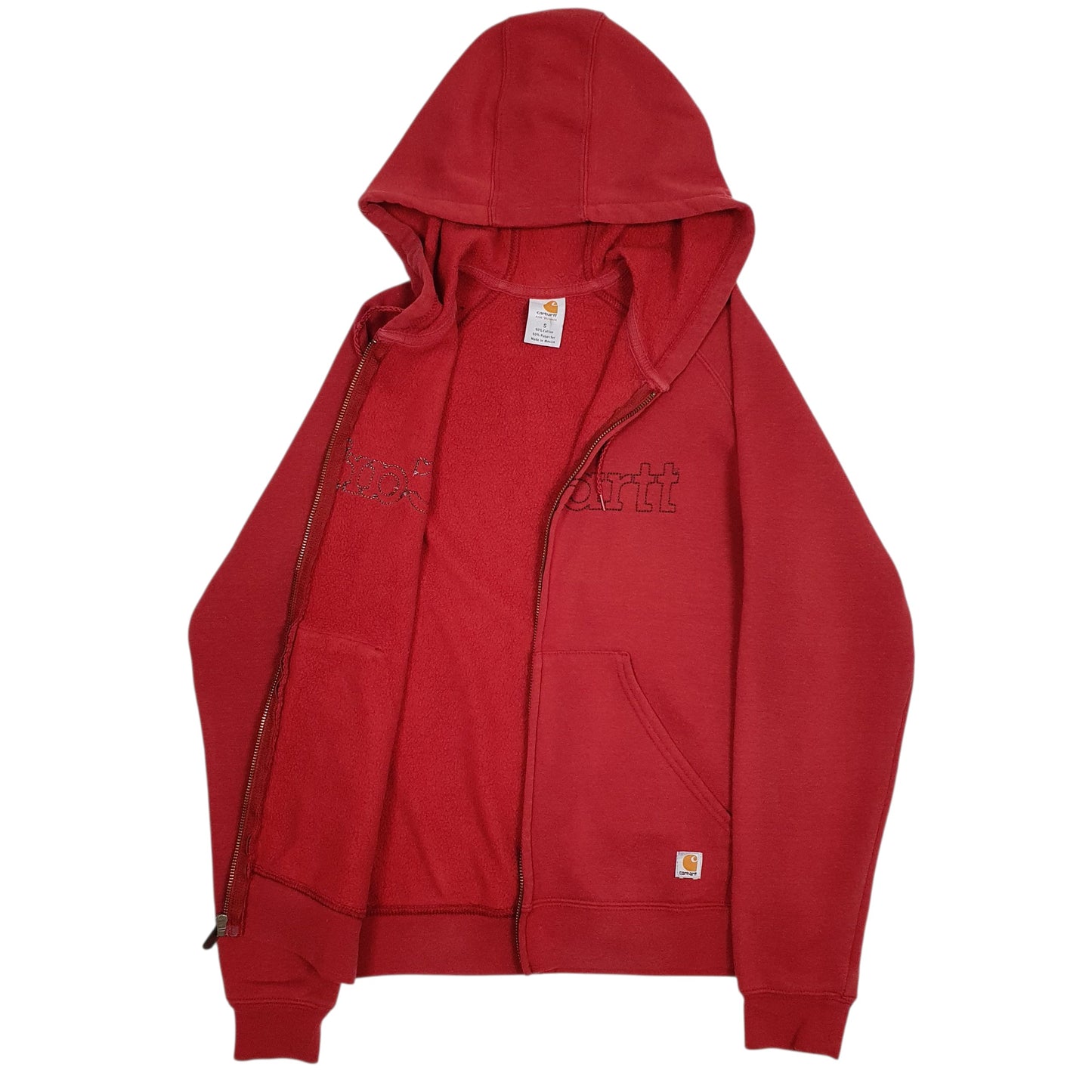 Womens Red Carhartt  Full Zip Jumper