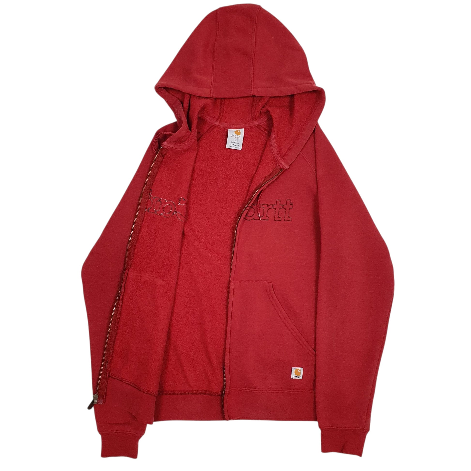 Womens Red Carhartt  Full Zip Jumper