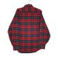 Mens Red L.L.Bean Vintage 90s Made in USA Thick Flannel Plaid  Shirt