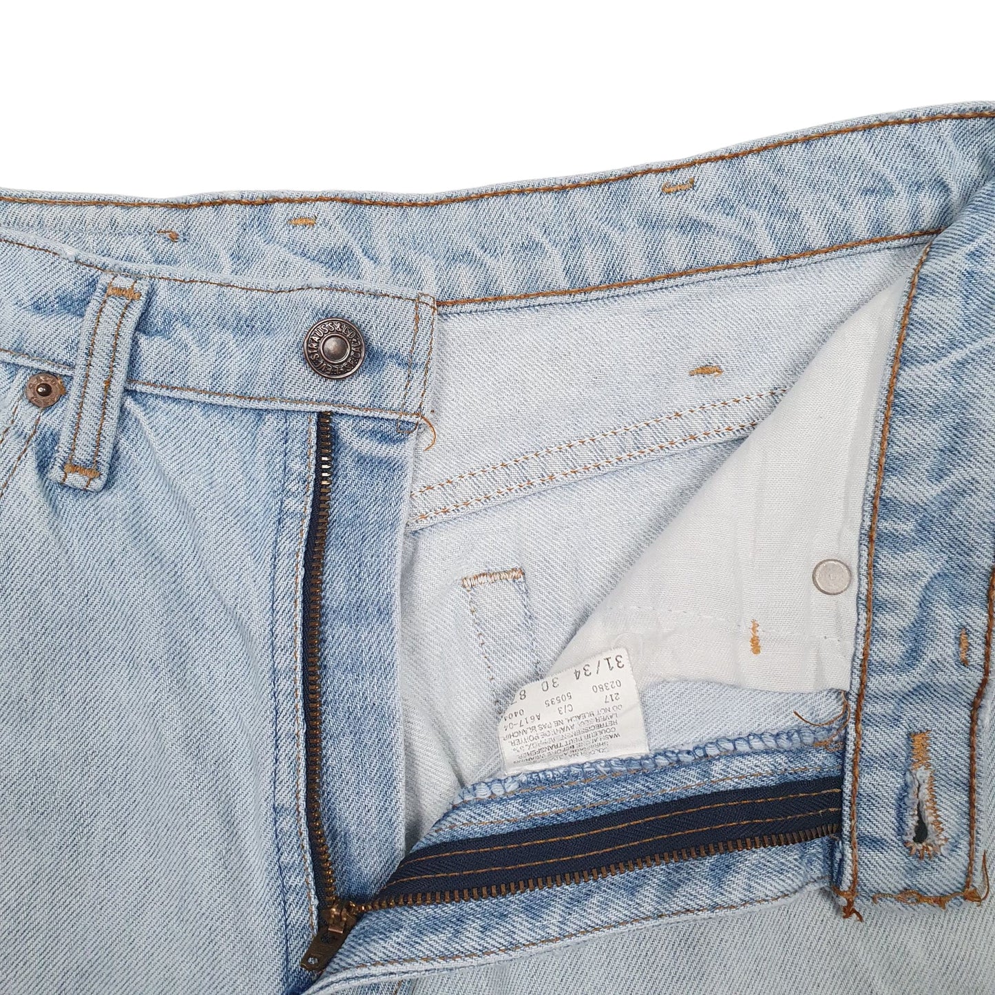 Womens Blue Levis 535 Vintage 90s 00s Hoodie Shorts