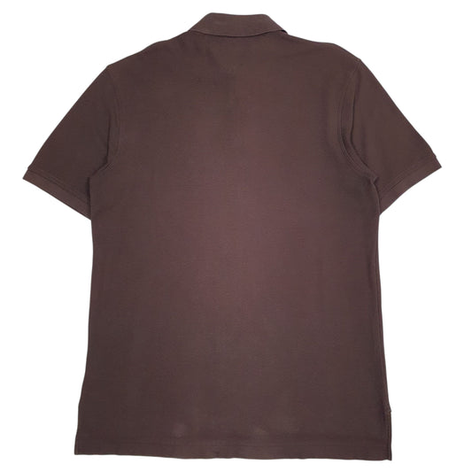 Mens Brown Tommy Hilfiger  Hoodie Polo Shirt