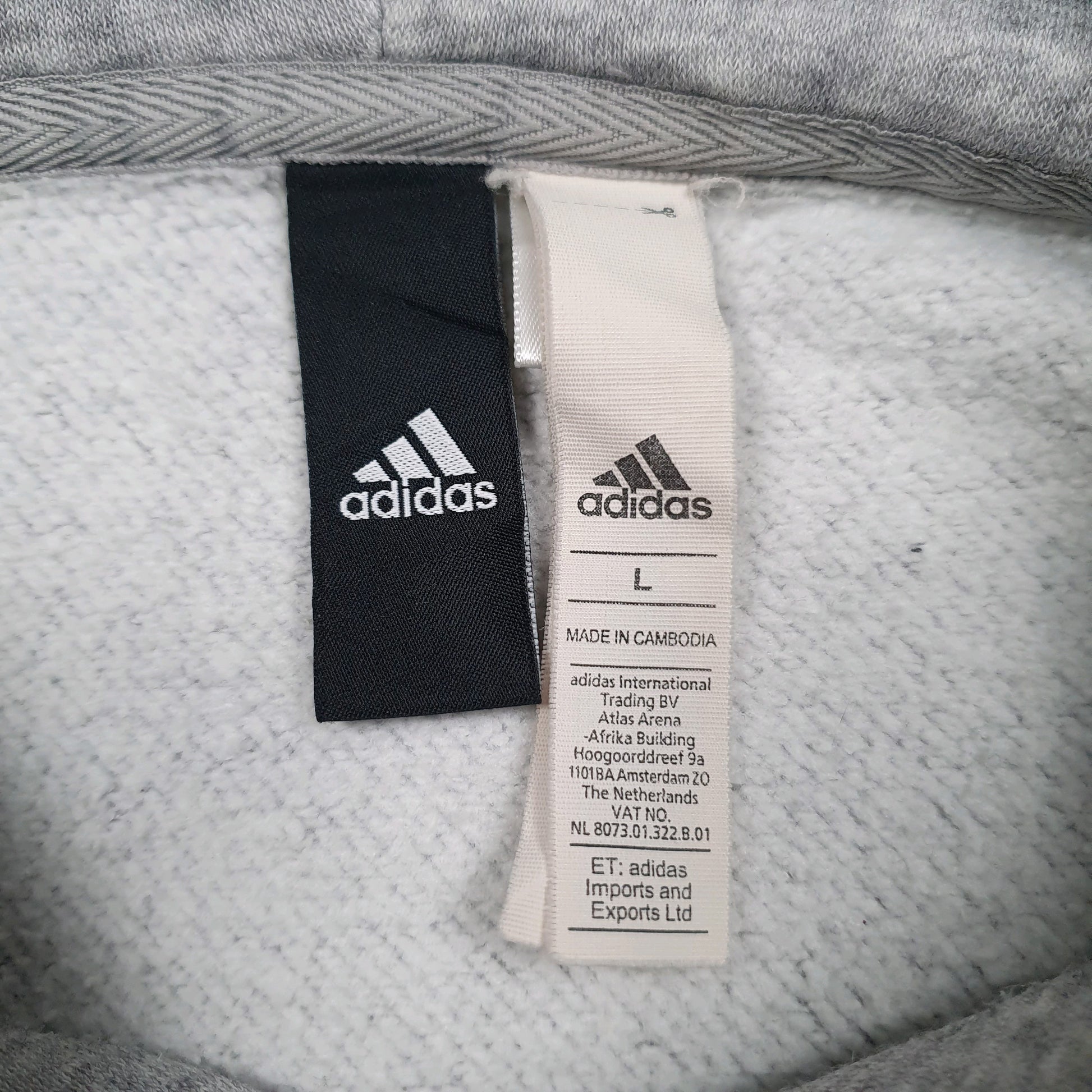 Mens Grey Adidas  Hoodie Jumper