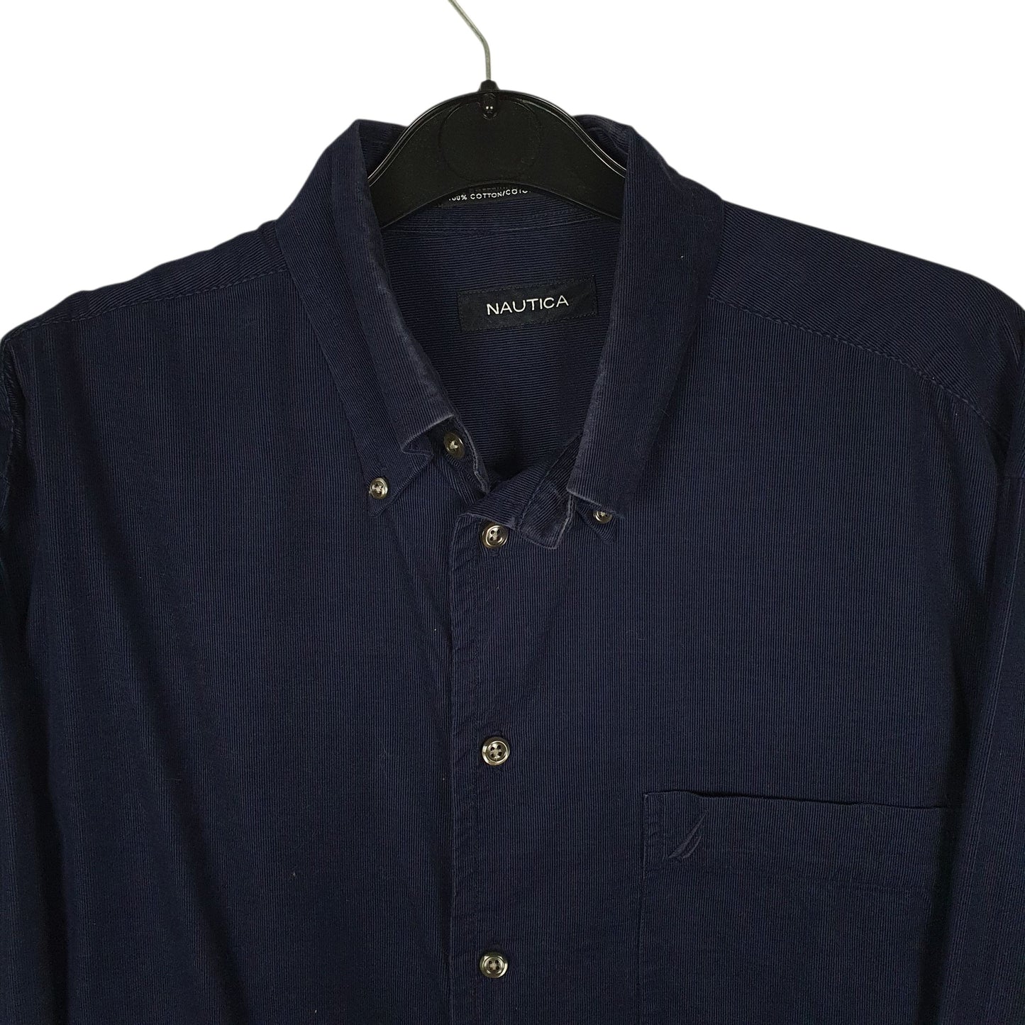 Mens Navy Nautica Corduroy  Shirt