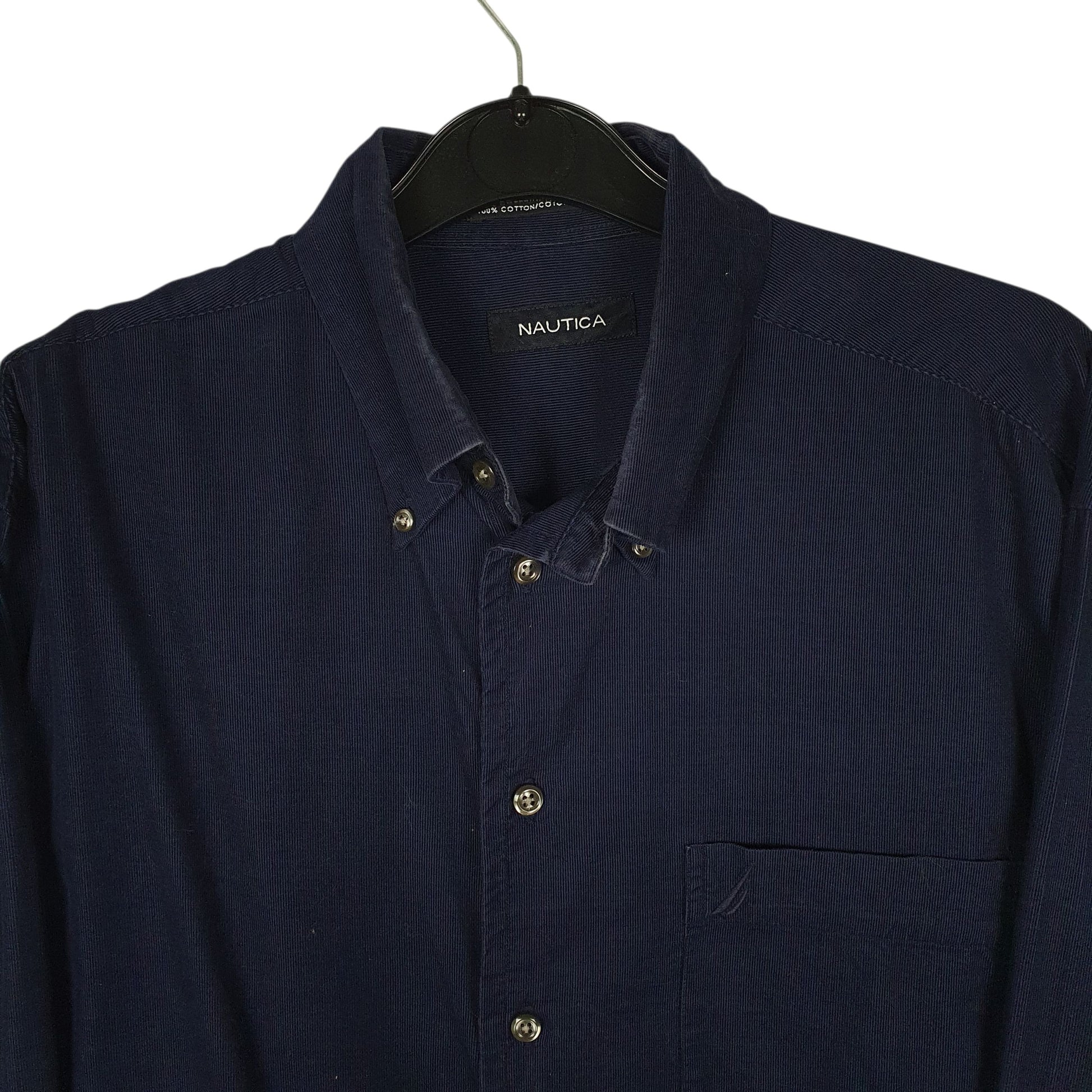 Mens Navy Nautica Corduroy  Shirt