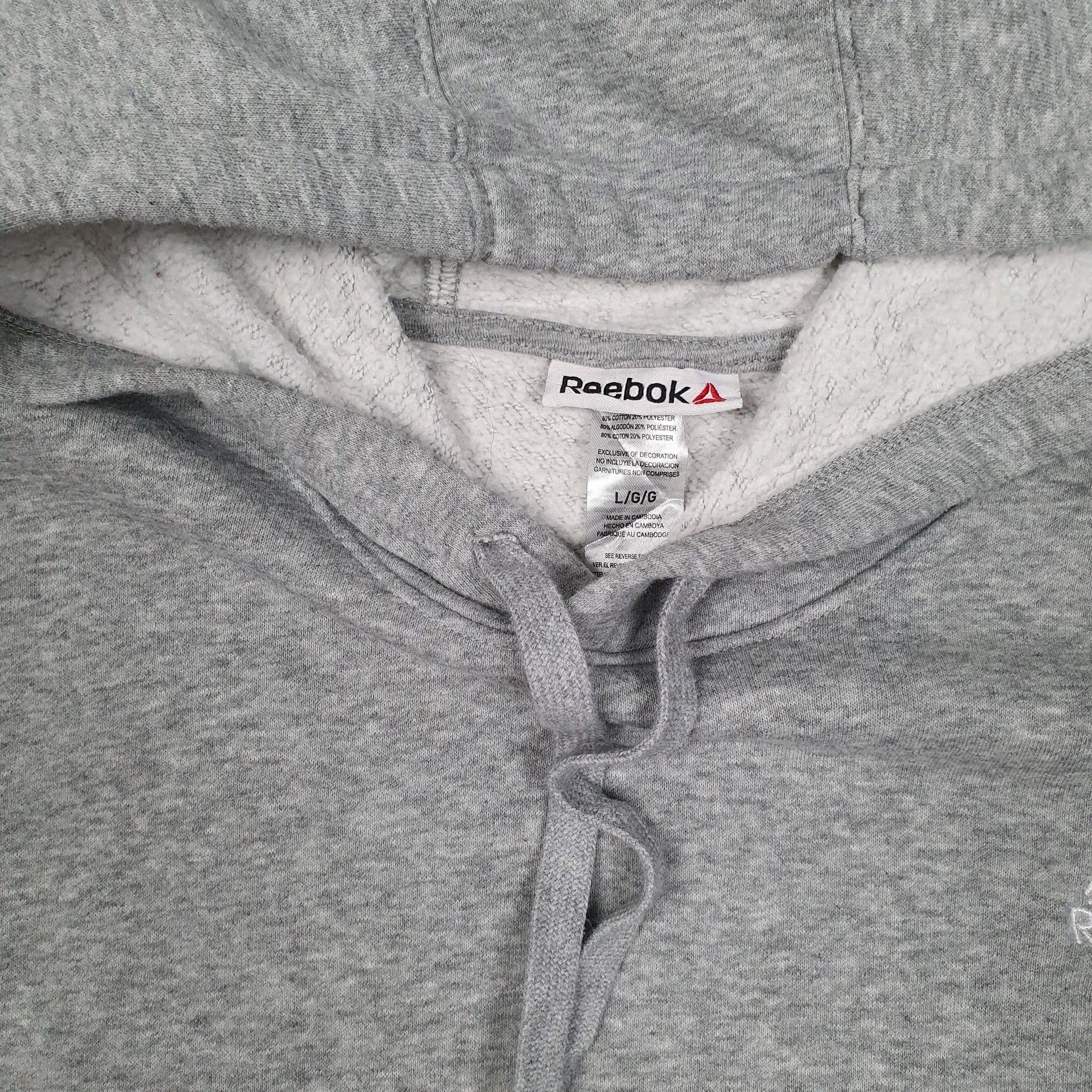Mens Grey Reebok  Hoodie Jumper