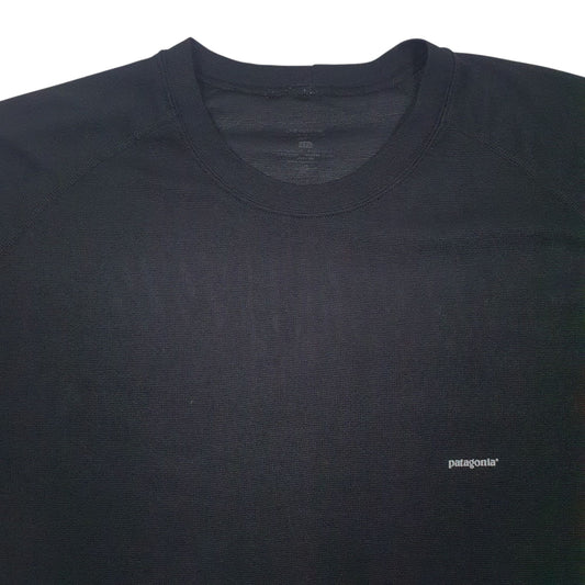 Mens Black Patagonia Capilene Active Wear  T Shirt