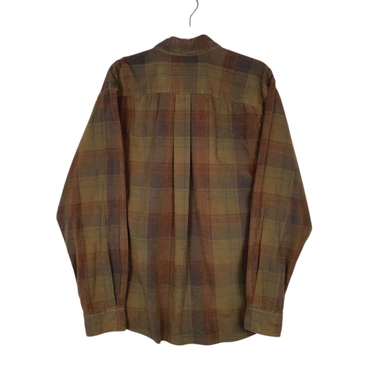 Mens Green Eddie Bauer Corduroy  Shirt